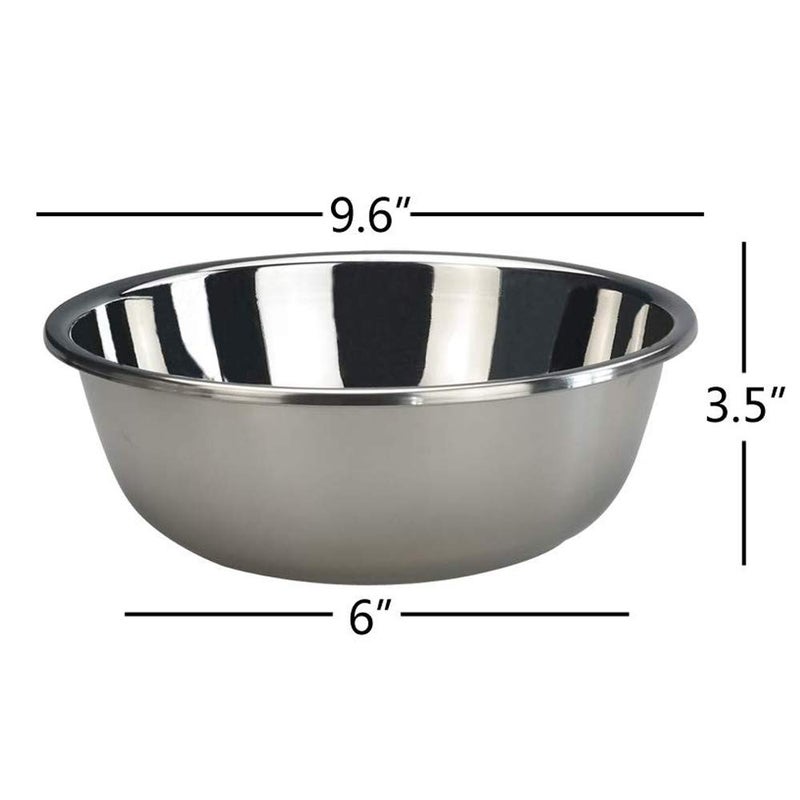 Doryh 4 Packs Stainless Steel Mixing Bowls, Nesting Metal Bowls for Cooking and Serving (9.6"x3.5") - Image 4